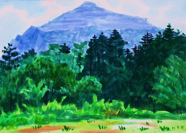 油絵（秩父の山） 油絵（秩父の山）