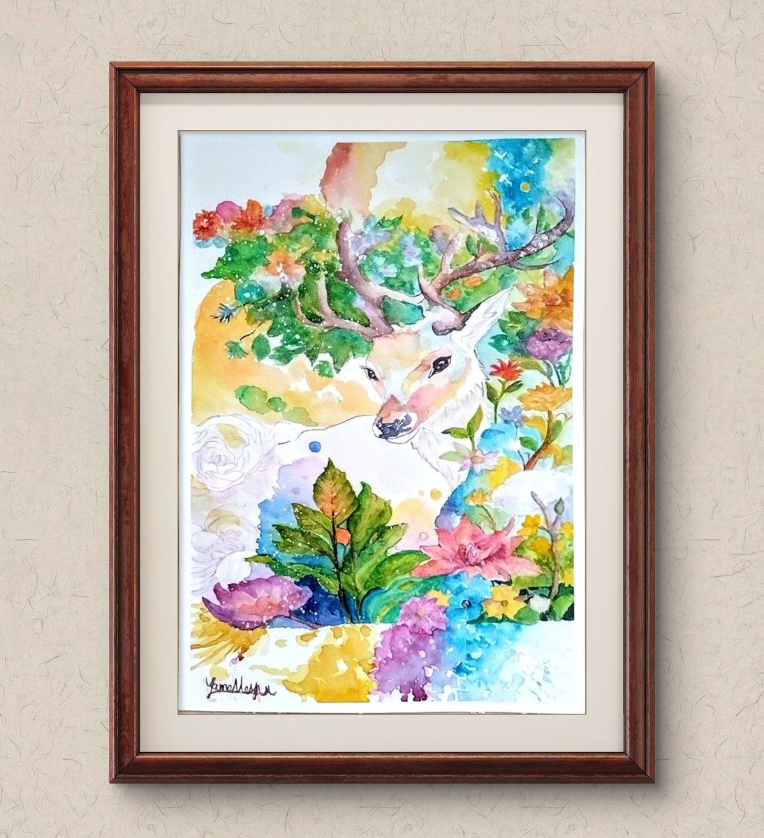 日本画(17) 朝露 日本画(17)朝露