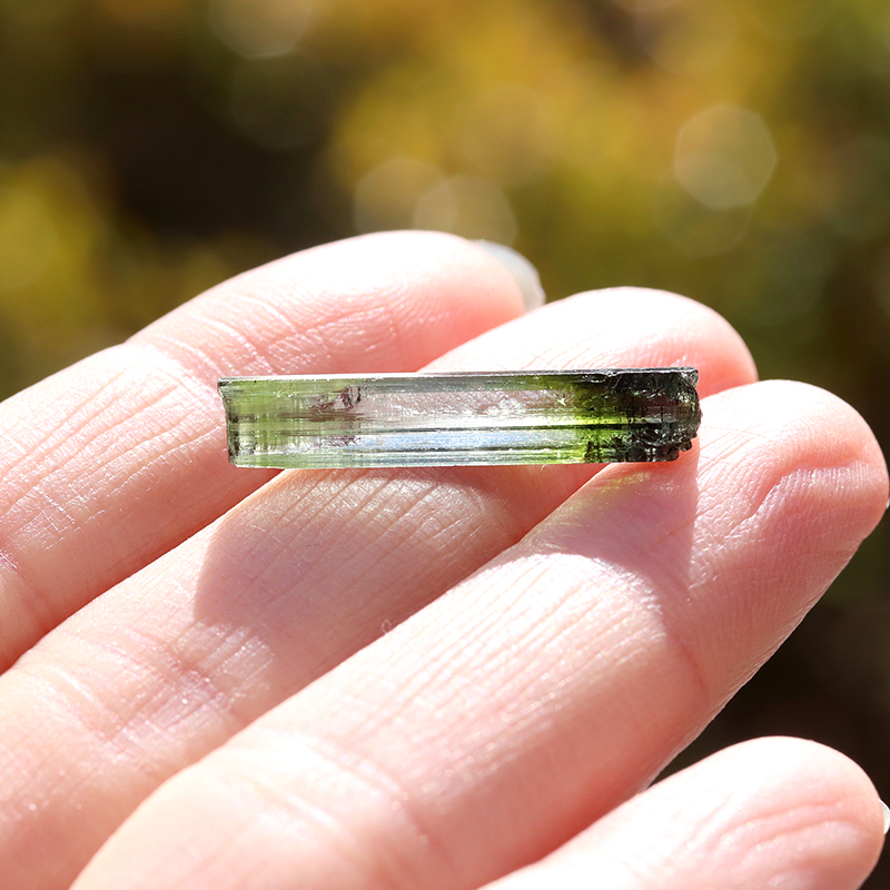 パキスタン産グリーントルマリン柱状結晶-044水晶クラスター、天然石