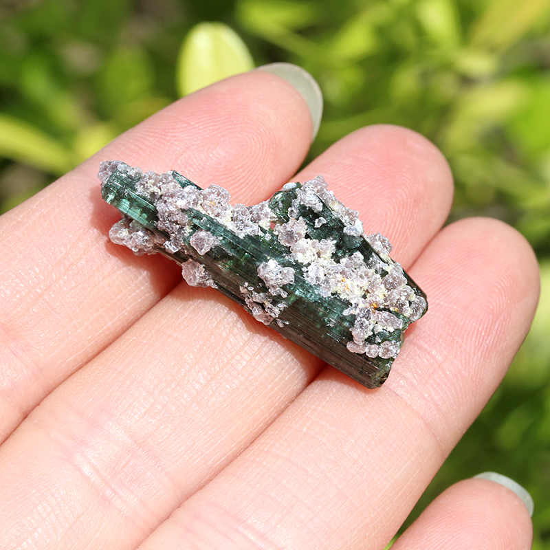 18cm ウォーターメロン トルマリン レピドライト ブラジル 鉱物標本