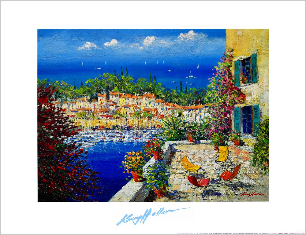 ケリーハーレム ケリーハーレム 地中海の午後 シルクスクリーン ケリー