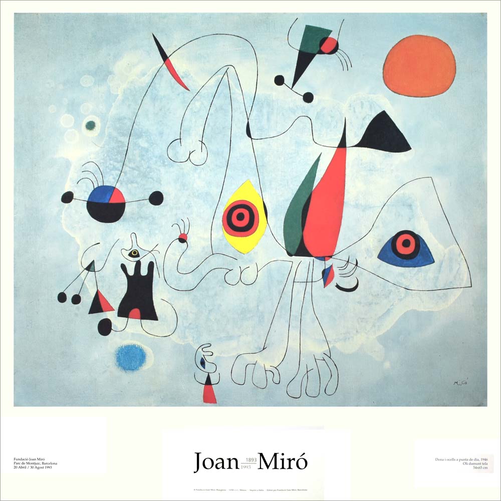 匿名配送】ジョアンミロのポスターとフレームのセット 匿名配送