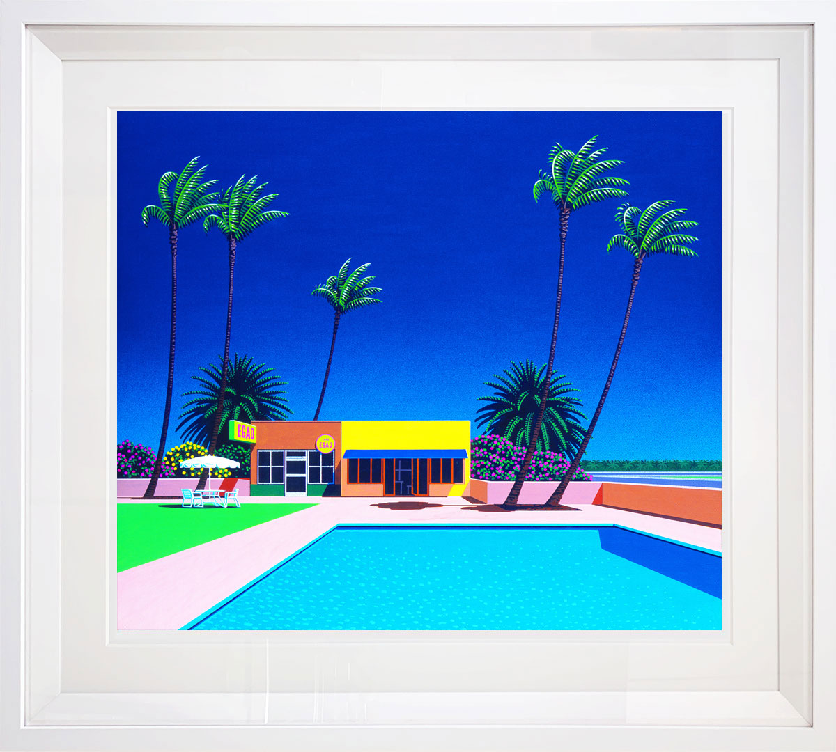 永井博 （版画額装品/ジクレー）サイン入り 80部限定 永井博 （版画