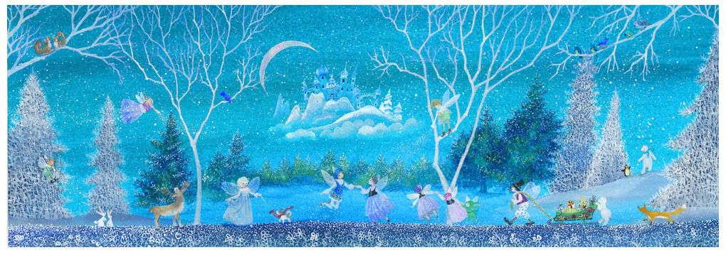 横山真弥 絵画(版画/アーカイバル) おとぎの森の冬支度 8681|アート