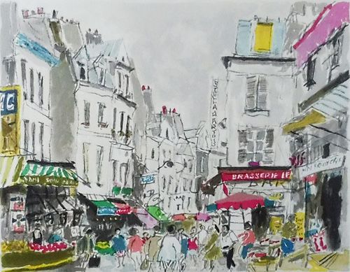 Yahoo!オークション - 児玉幸雄 パリの街角 E.A.版 リトグラフ 児玉