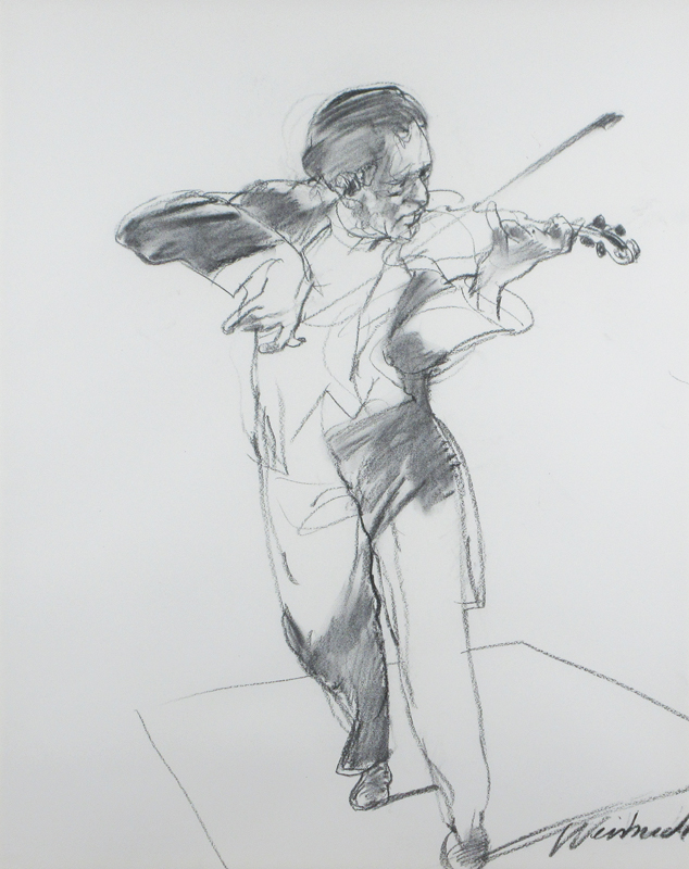 ワイズバッシュ 絵画 横を向くバイオリニスト ワイズバッシュ 絵画 横