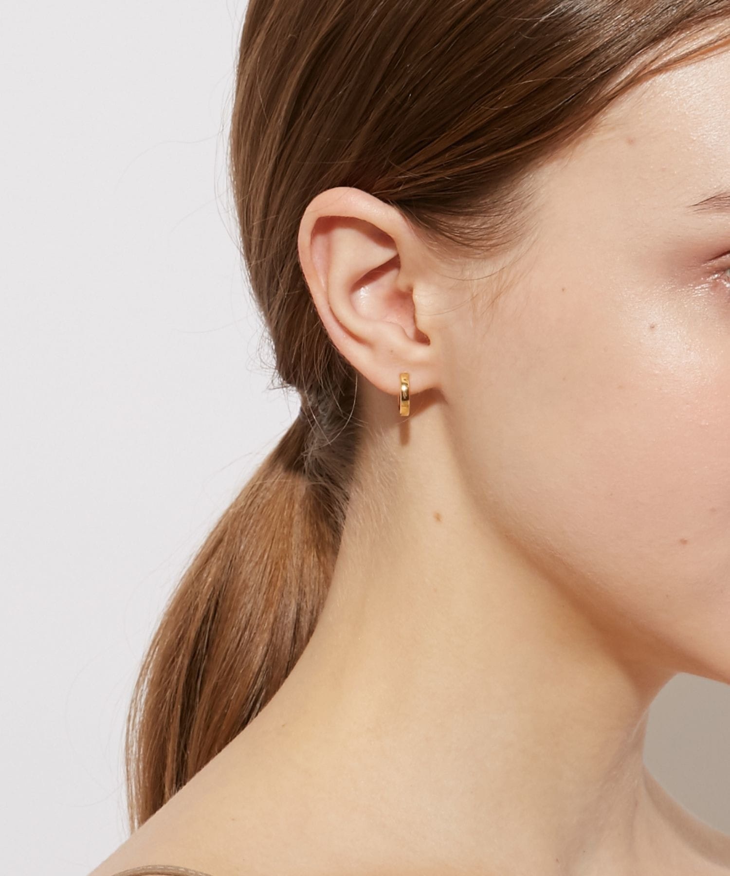 bone] organic midium hoop pierced earring｜ARTIDA OUD（アル