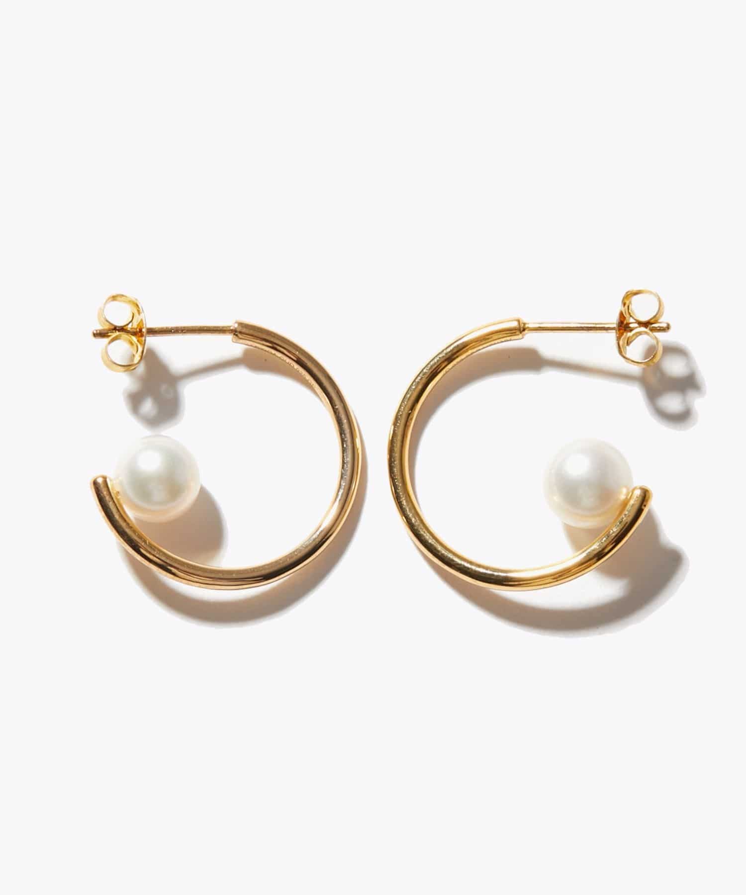philia] akoya pearl hoop pierced earring｜ARTIDA OUD（アルティーダ