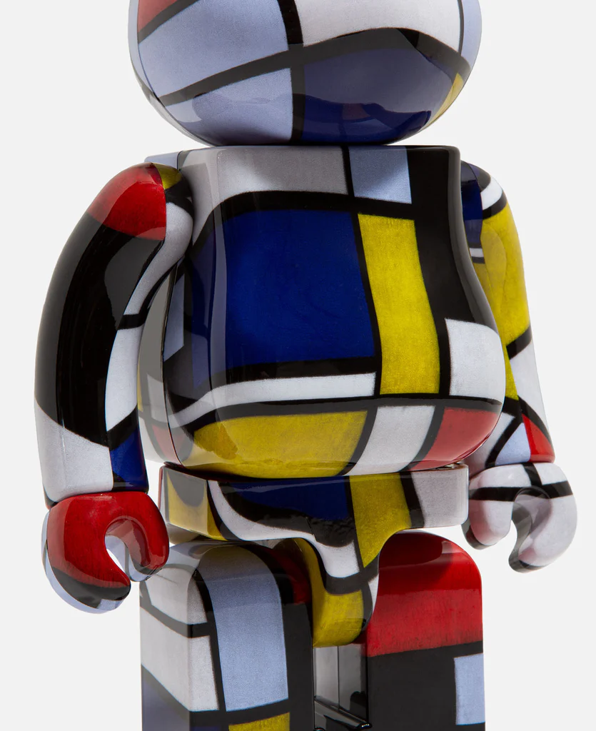 Medicom Piet Mondrian 100% 400% Bearbrick Figure Set white BE