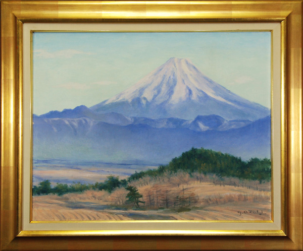 足立源一郎 「甲斐路の富士 穴山にて」 油彩15号｜【Arts Ship】のむら画廊