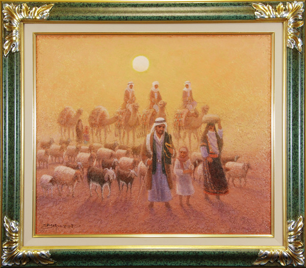 松尾洋明『くれなずむシナイ』 油彩 真作WISH松尾洋明 「くれ 【真作