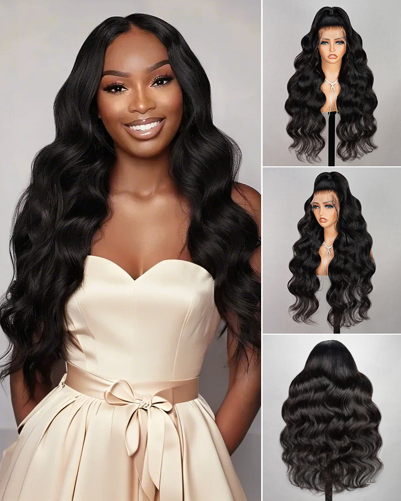 Arabella 13x4 Frontal Lace Body Wave/Silky Straight Wig Invisible Knot