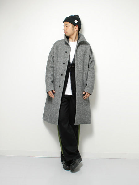 W/Ap/Heへリンボンツイード スタンドカラーコート - KAZUYUKI KUMAGAI