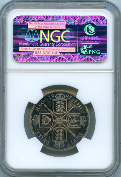 イギリス ヴィクトリア ジュビリーヘッド 1887年 フローリン 銀貨 NGC