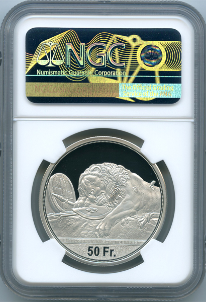 スイス射撃祭1901年ルツェルン記念銀メダル(直径45mm) スイス射撃