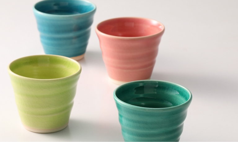 茶道具 京都 清水焼 朝日堂 茶入れ 茄子茶入 京陶器 ビンテージ 赤茶色