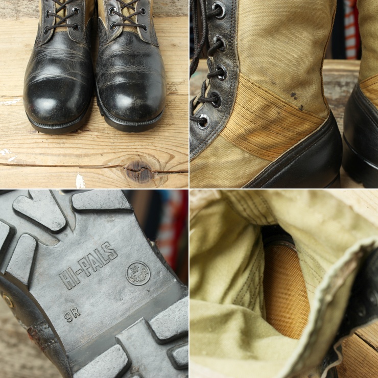 60s U.S.ARMY ジャングルブーツ 9R 27cm相当 米軍実物 NAM戦 カーキ