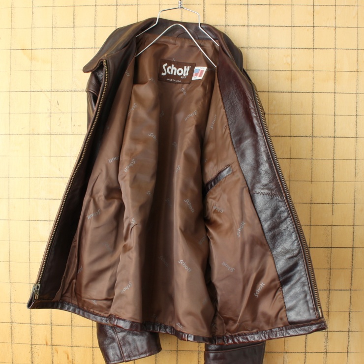 USA製 Schott ショット 659 襟付 シングル ライダースジャケット