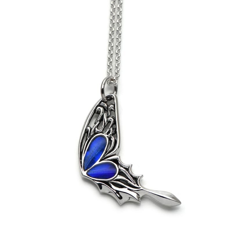 カキカモルフォ 羽ばたく蝶の羽 シルバー925 ペンダント ネックレス