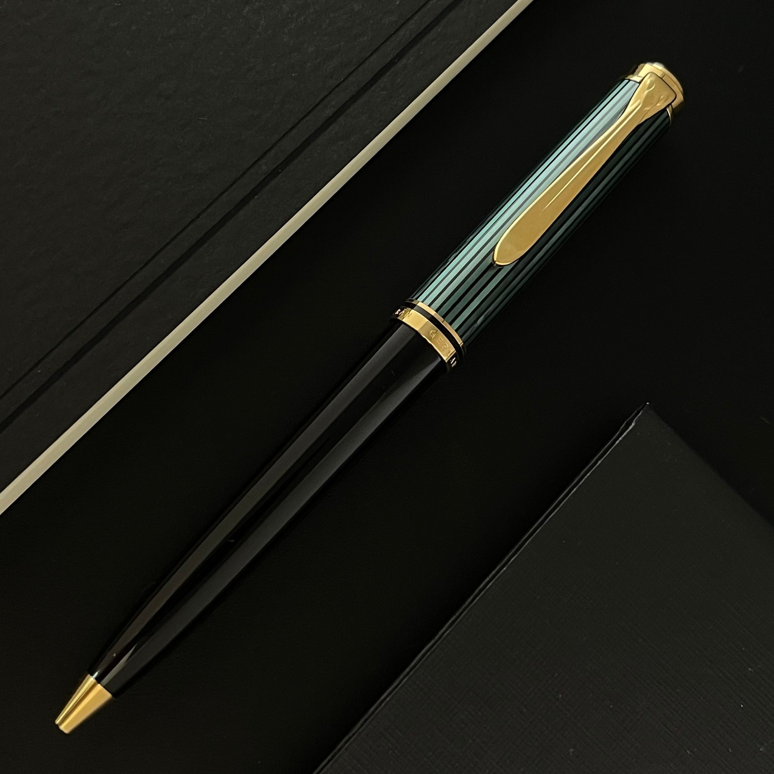 Pelikan Souveran K800 Ballpoint Pen - Black-Green – Atlas Stationers