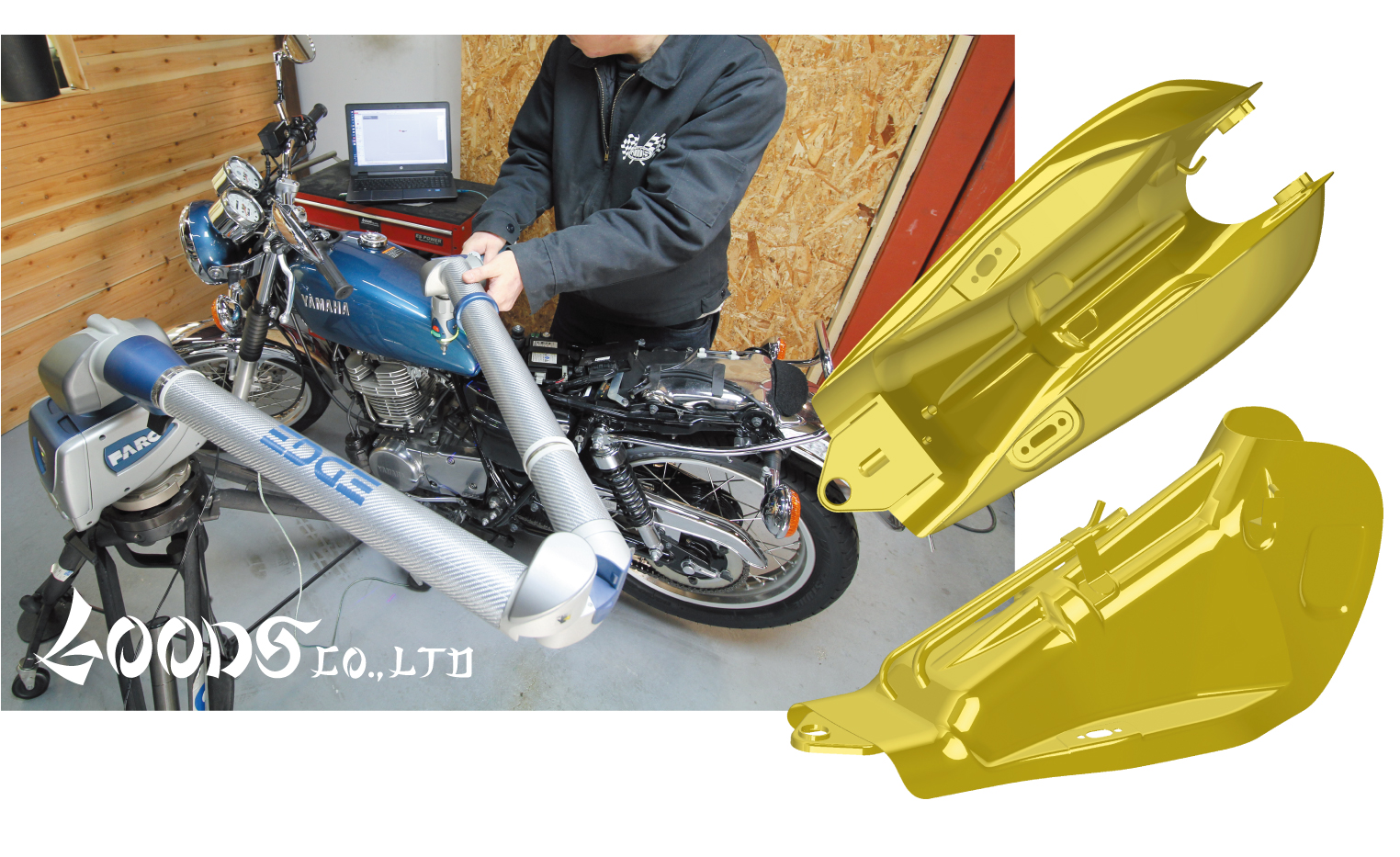 SR400FIモデル対応のガソリンタンク 「トラディショナルナロータンク