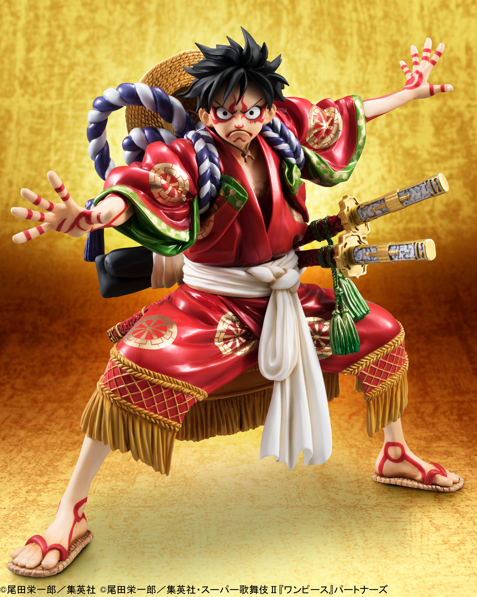ONE PIECE』×『歌舞伎』の“初”コラボフィギュア！ 歌舞伎衣装で大見得