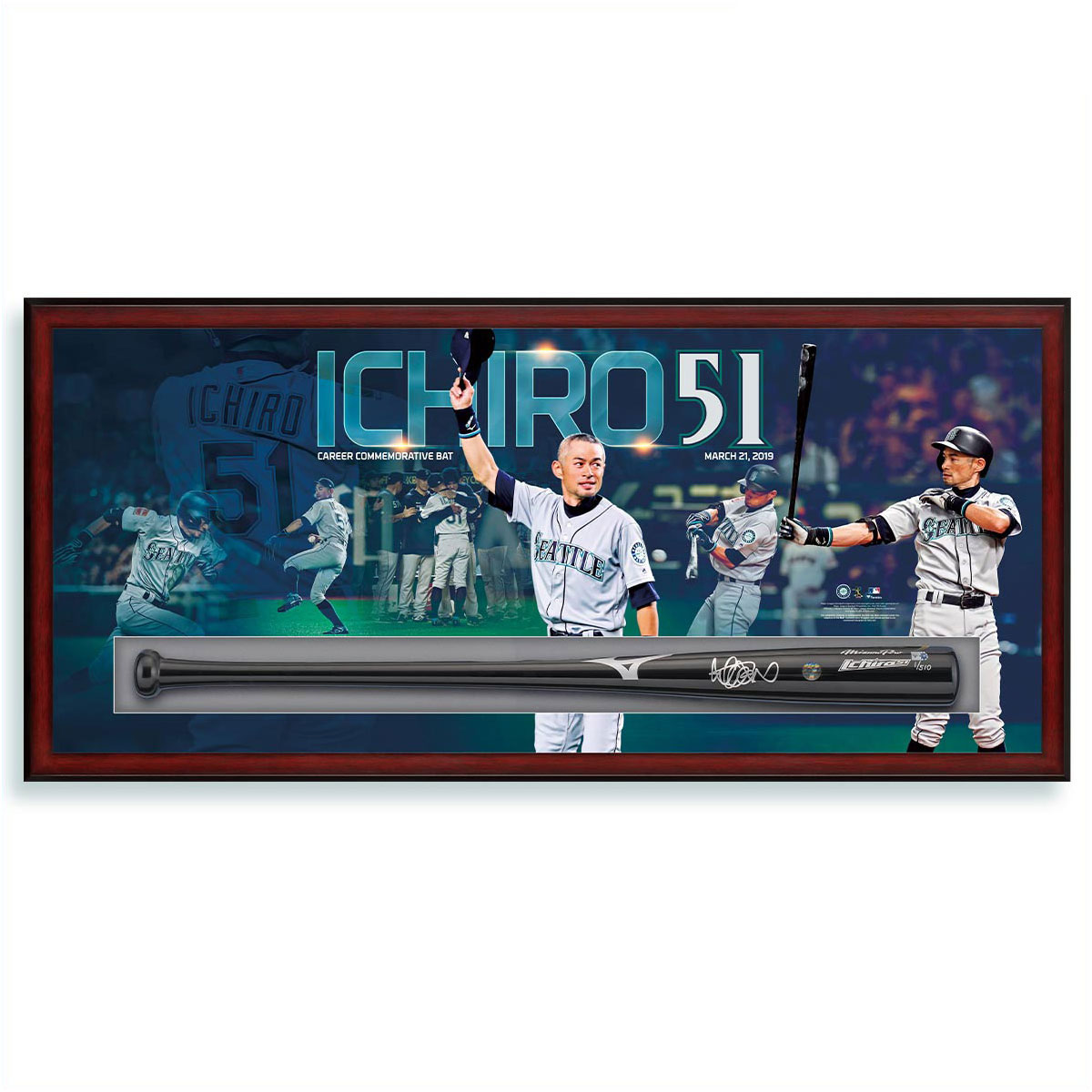 イチロー引退記念】直筆サインバット 豪華展示額セットの予約販売を