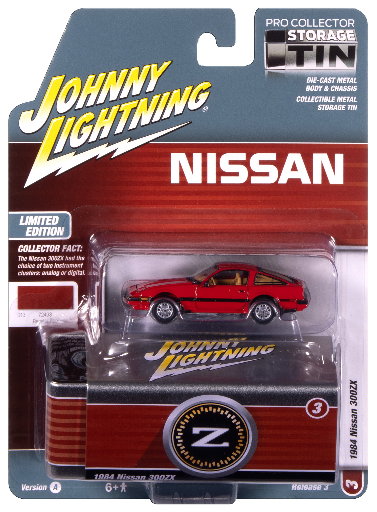 Johnny Lightning 1984 Nissan 300zx (Regatta Red) with Collector