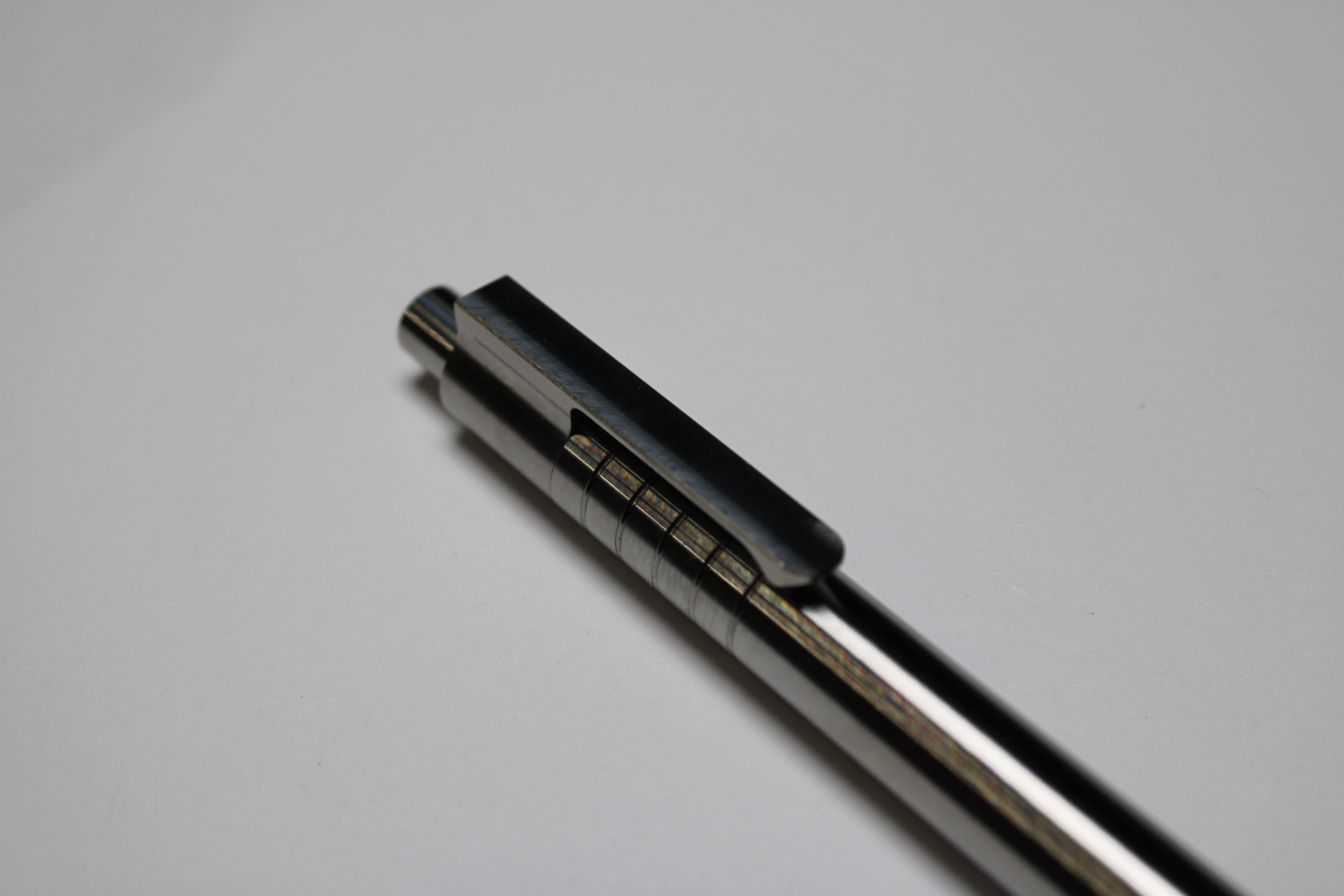 40 Click Clipped Pen - 6Al-4V Titanium - Step Nose - Pentel