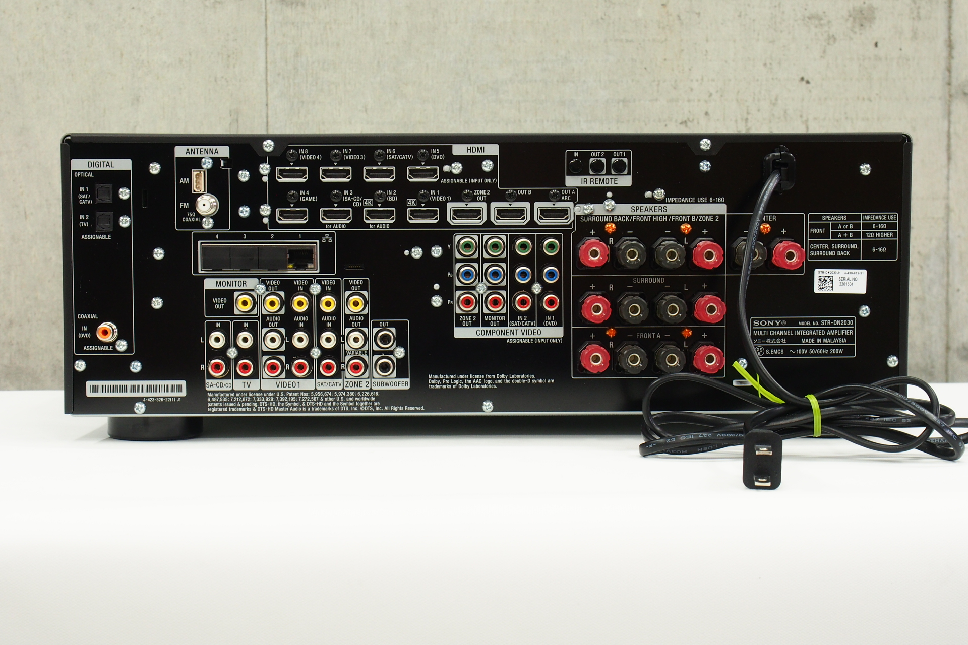 アウトレット SONY STR-DN2030 AVアンプ 高音質 7.2ch対応 リモコン付