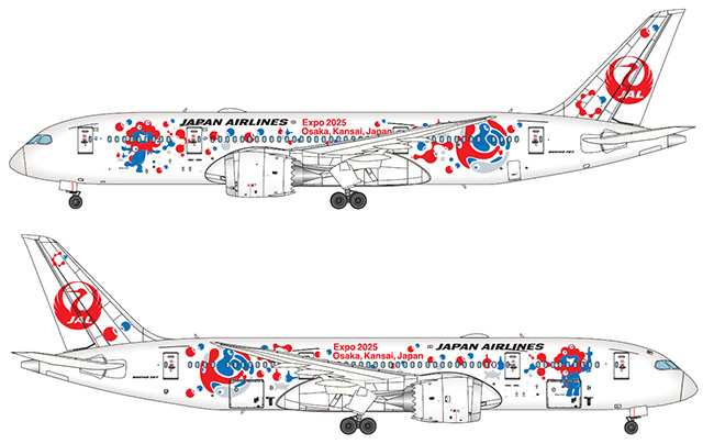 Boeing 787-8 JAL JA823J ミャクミャクジェット1:400 Boeing 787-8 JAL