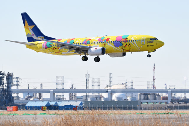 スカイマークのピカチュウジェットBC、3月に一部運休 整備作業で