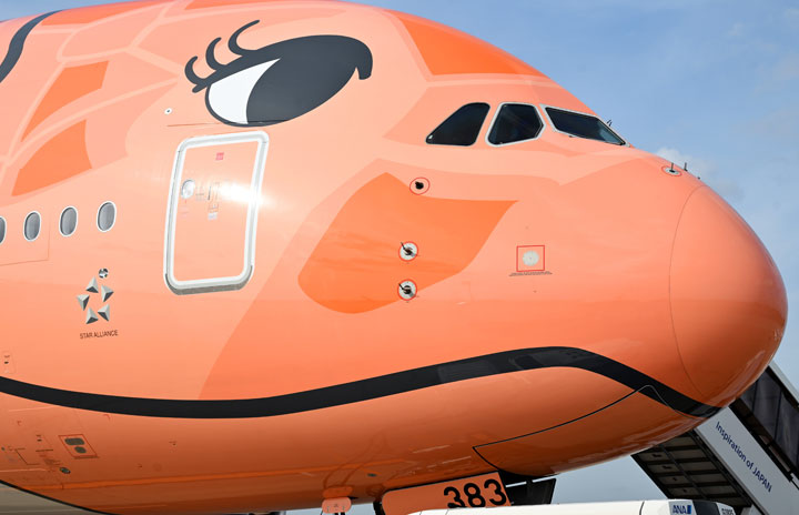 1/160 ANA エアバス A380 ラー LED 3号機 オレンジ レア 1/160 ANA