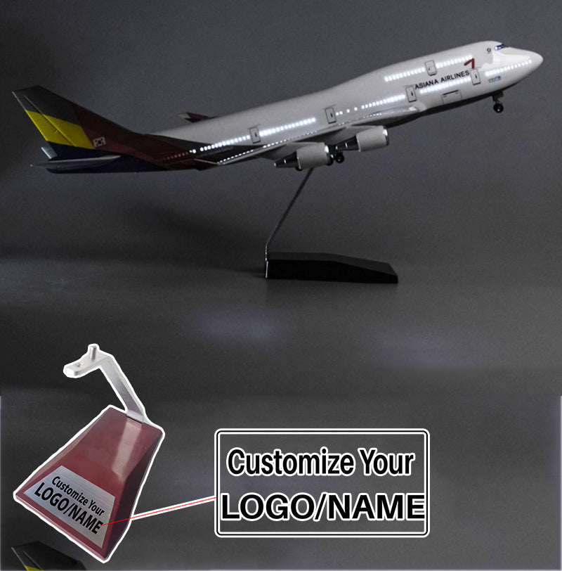 Asiana Airlines Boeing 747 Airplane Model (1/160 Scale - 47CM