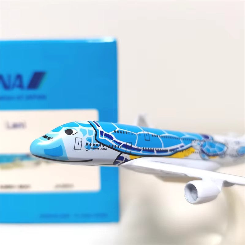 Japan ANA Airlines Airbus A380 Turtle KaLa Airplane Model (14CM 1