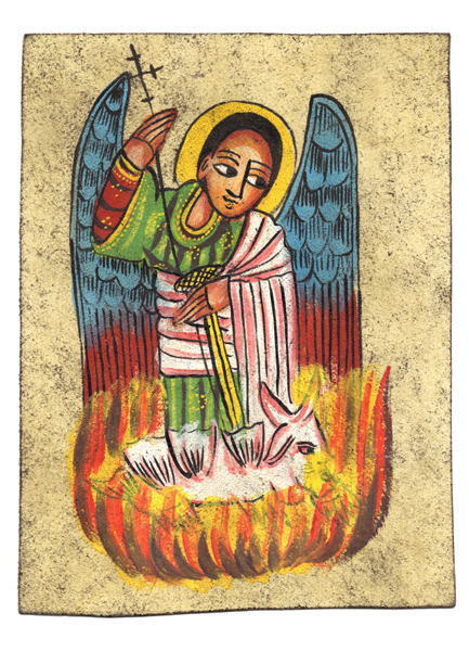 アフリカ油絵 アクスム高級額装 エチオピア画家 il_1080xN