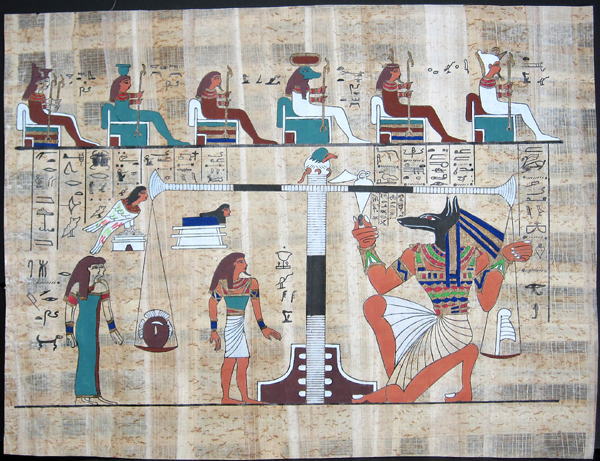 エジプト土産 パピルス 絵画 68センチ✖️92センチ エジプト土産の