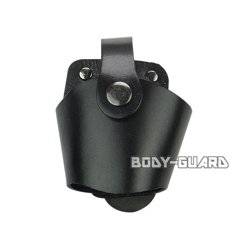 手錠ケース L-5 エナメル ブラック 手錠キー収納ポケット付き【防犯