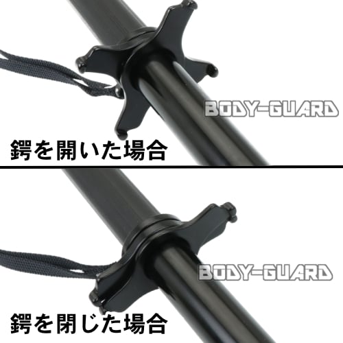 T社製60型三段式警棒回転十字鍔