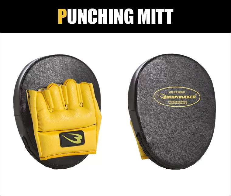 パンチングミットコンビネーション ブラック×イエロー KM107BKYE