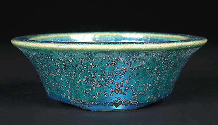 鴻陽織部釉外縁丸鉢 | 盆栽、盆栽書籍、盆栽鉢の通販│近代出版