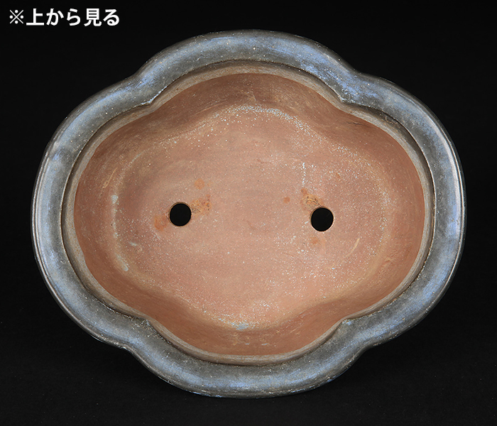 801.夢陶 赤鉄釉雲足木瓜 盆栽鉢 植木鉢 7.8*6.3*3cm 801.夢陶 赤鉄釉