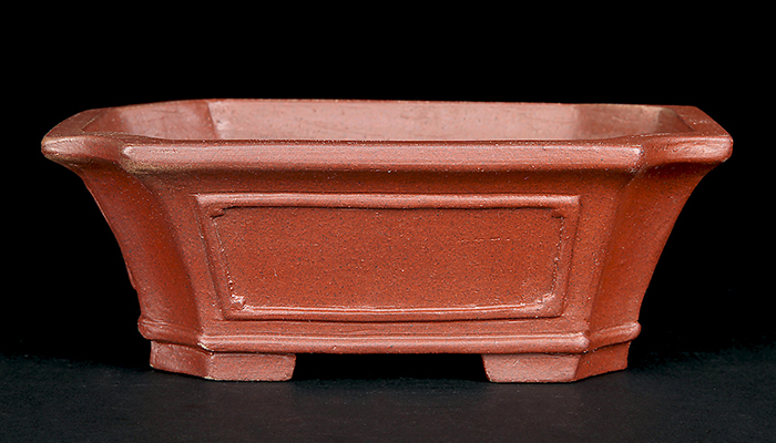 柴勝外縁隅切額面長方鉢 | 盆栽、盆栽書籍、盆栽鉢の通販│近代出版