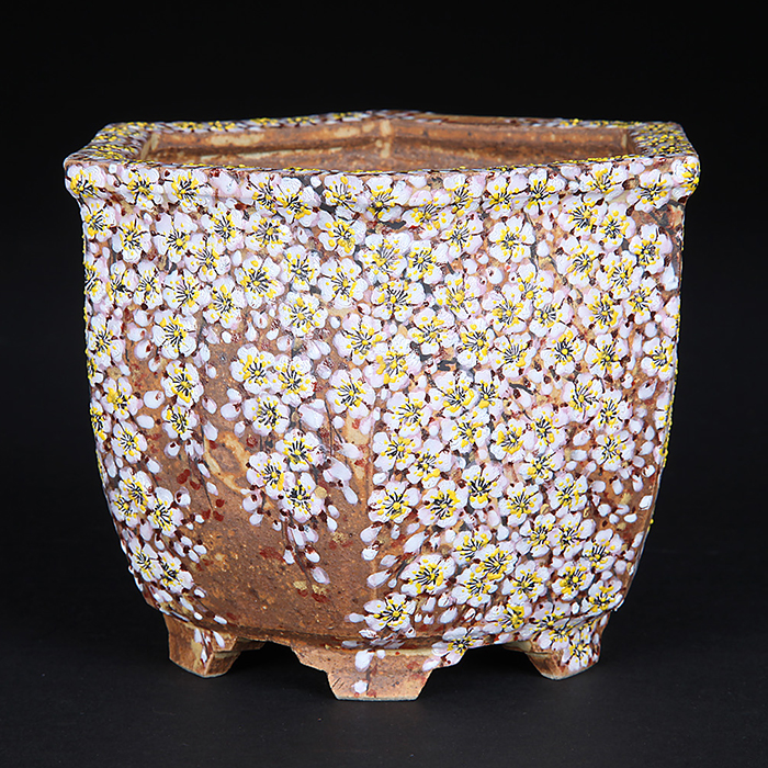 k21 渋草焼 鉢2入り 陶器の花柄2個セット k21 渋草焼 鉢2入り 陶器の花