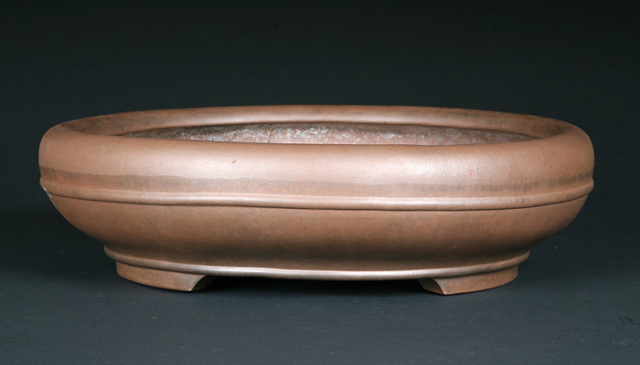 盆栽鉢超希少レア時代朱泥大盆栽鉢落款木肌松皮中国山野草寄せ植え