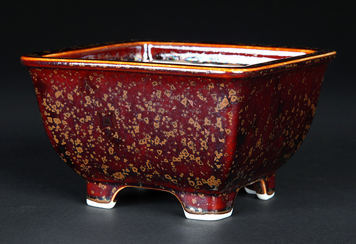 25.辰砂釉 清時代 辰砂紅釉堂鑼洗 水盂 辰砂 窯変