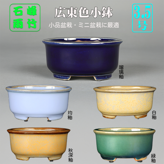 広東楕円鉢〔石峰雨竹〕 | 盆栽、盆栽書籍、盆栽鉢の通販│近代出版