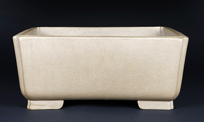 烏泥隅入獣面環切足長方鉢 | 盆栽、盆栽書籍、盆栽鉢の通販│近代出版