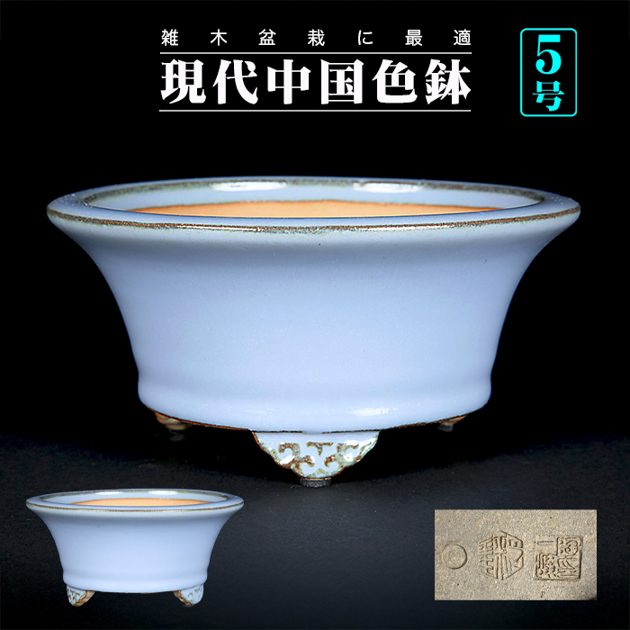 未使用 昭和レトロ 盆栽鉢 ・中国鉢 1 未使用 昭和レトロ 盆栽鉢