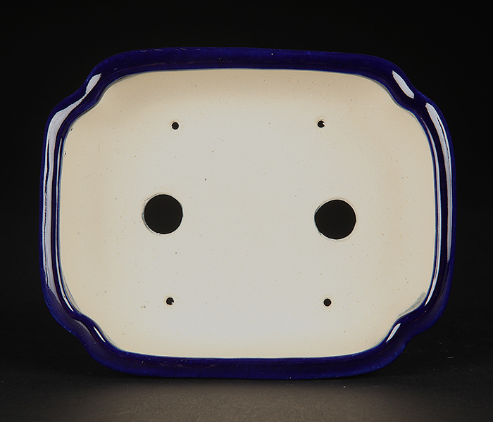 鴻陽 長方 盆栽鉢 鴻陽瑠璃ピンク結晶釉隅入長方鉢 | 盆栽、盆栽書籍